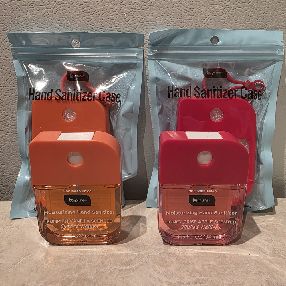 B.Pure Hand Sanitizer Honey Crisp Apple & Pumpkin Vanilla scented